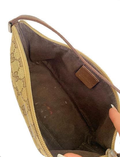Gucci Classic Light Brown Monogram Pochette Bag