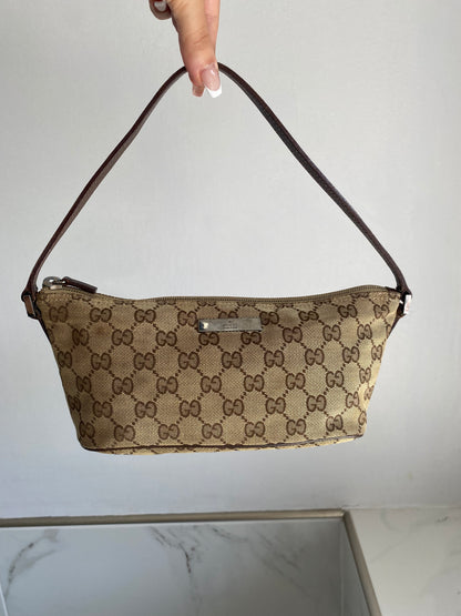 Gucci GG Canvas Pelham Studded Hobo Bag