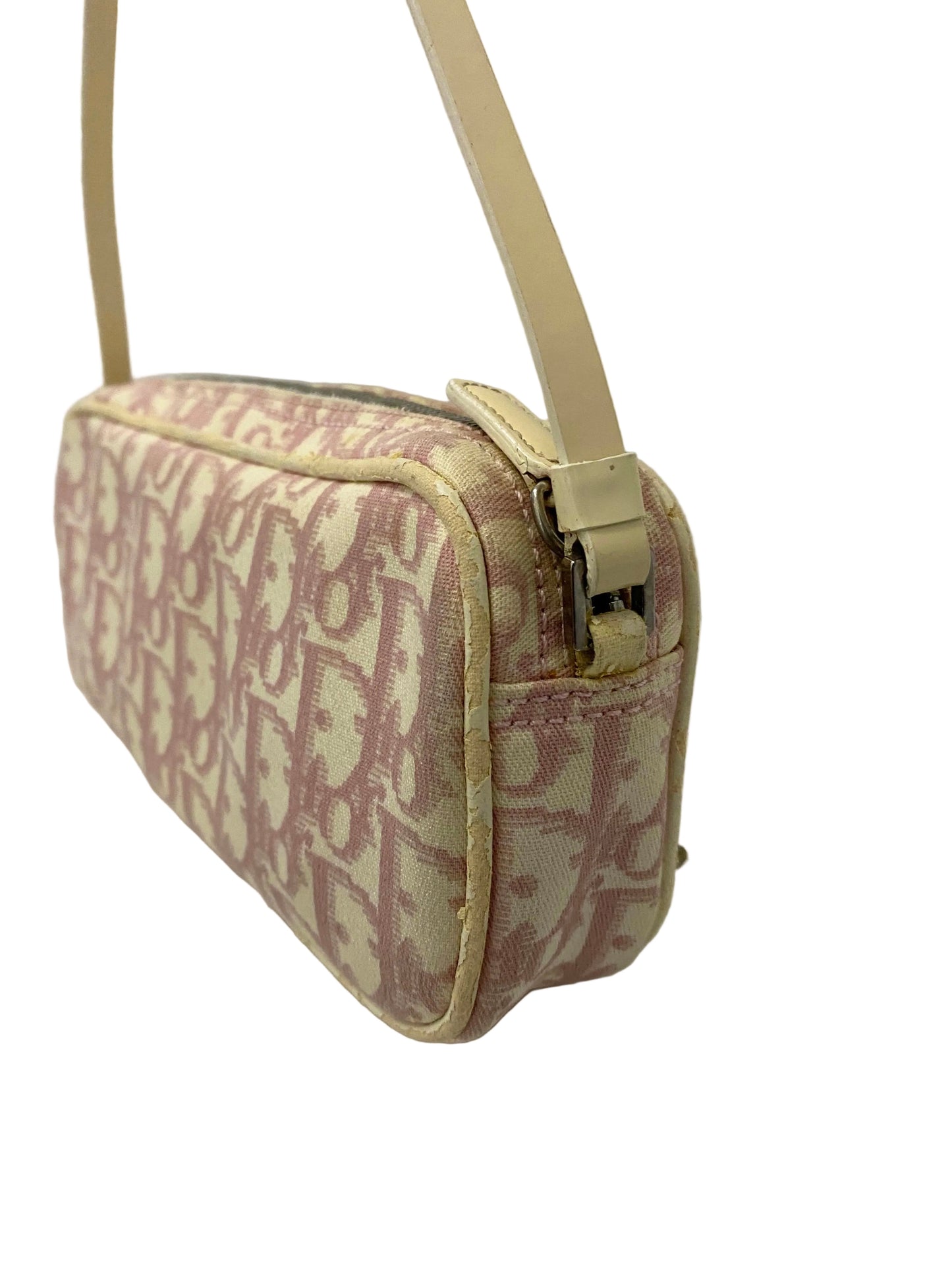 Dior Vintage Pink Monogram Shoulder Bag