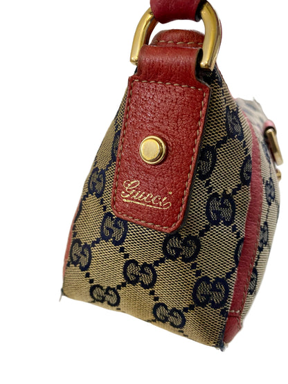 Gucci Abbey D-Ring Canvas Red Shoulder Bag