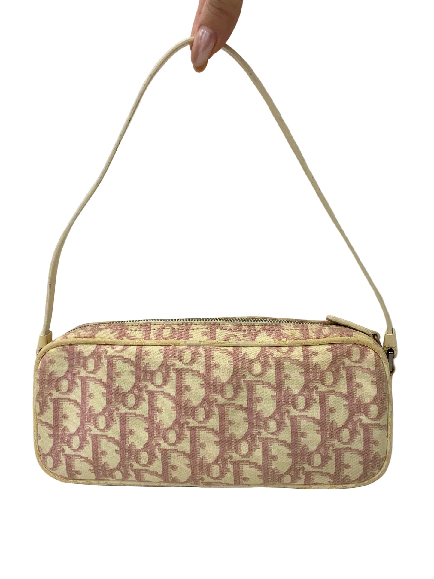 Dior Vintage Pink Monogram Shoulder Bag