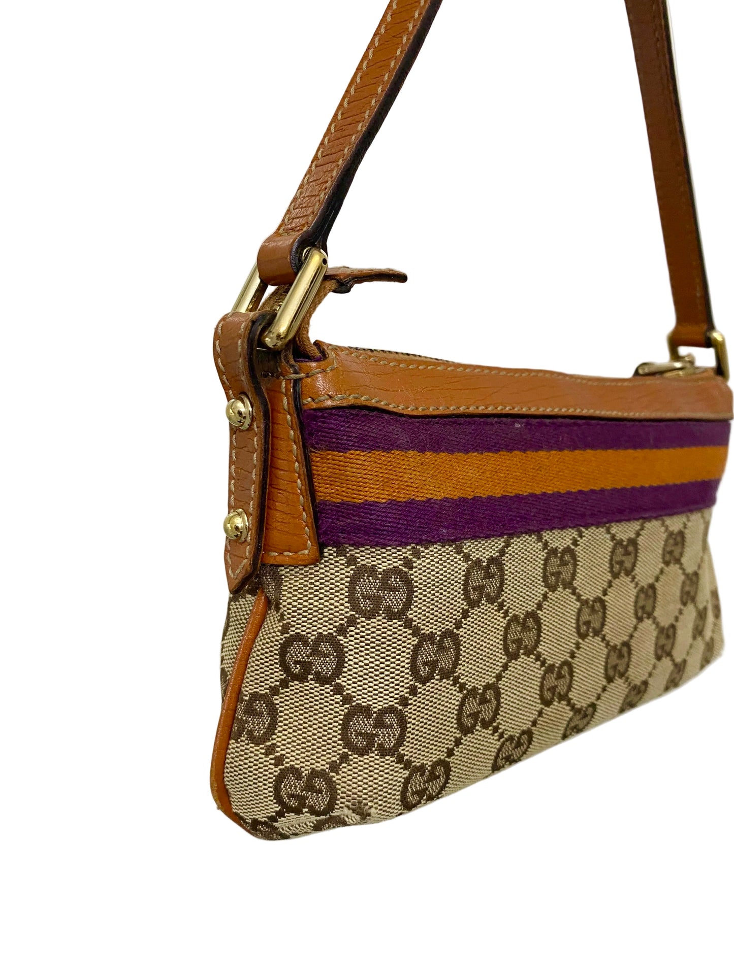 Gucci Brown Sherry Line Charm Mini Shoulder Bag