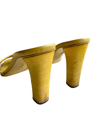 Gucci Mustard Yellow GG Monogram Mule Heels