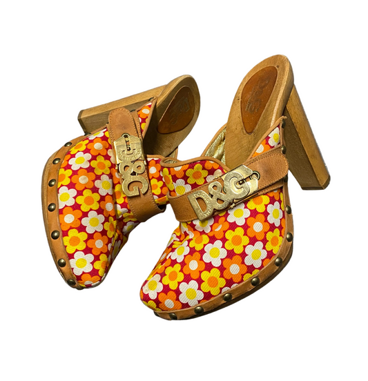 Dolce & Gabbana Floral Studded Clog Mules