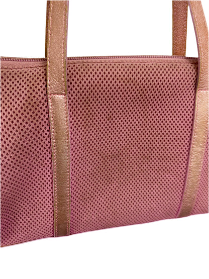 Miu Miu SS2000 Archive Metallic Pink Mesh Shoulder Bag