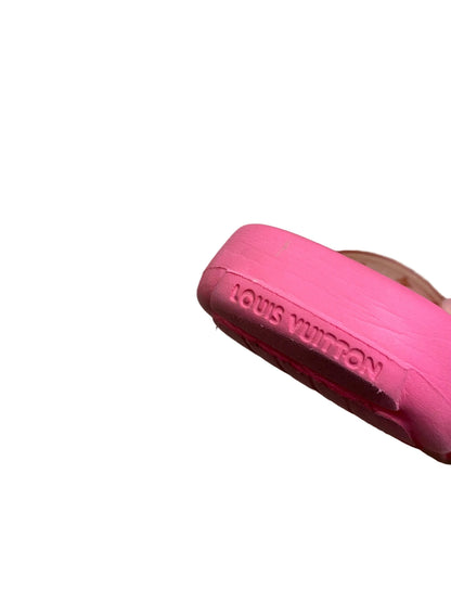 Louis Vuitton Hot Pink Pool Rubber Jelly Slides
