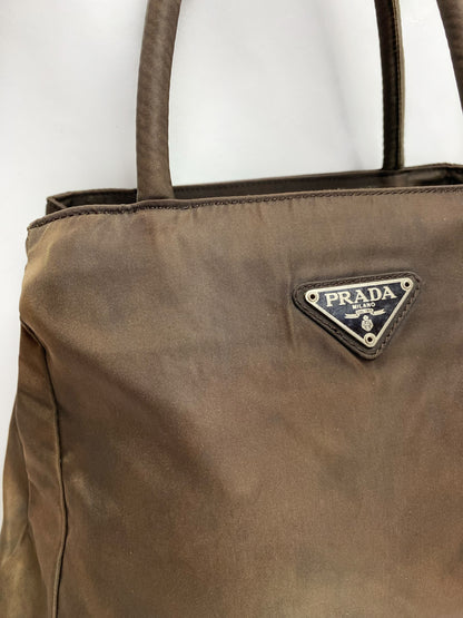 Prada Khaki Green Nylon Tote Bag