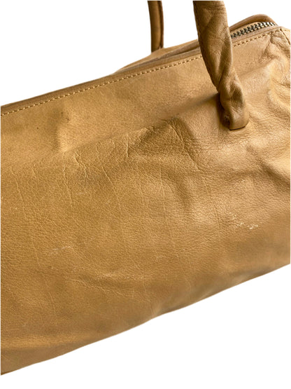 Miu Miu Camel Brown Calfskin Leather Shoulder Bag