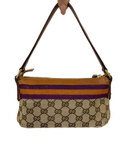 Gucci Brown Sherry Line Charm Mini Shoulder Bag