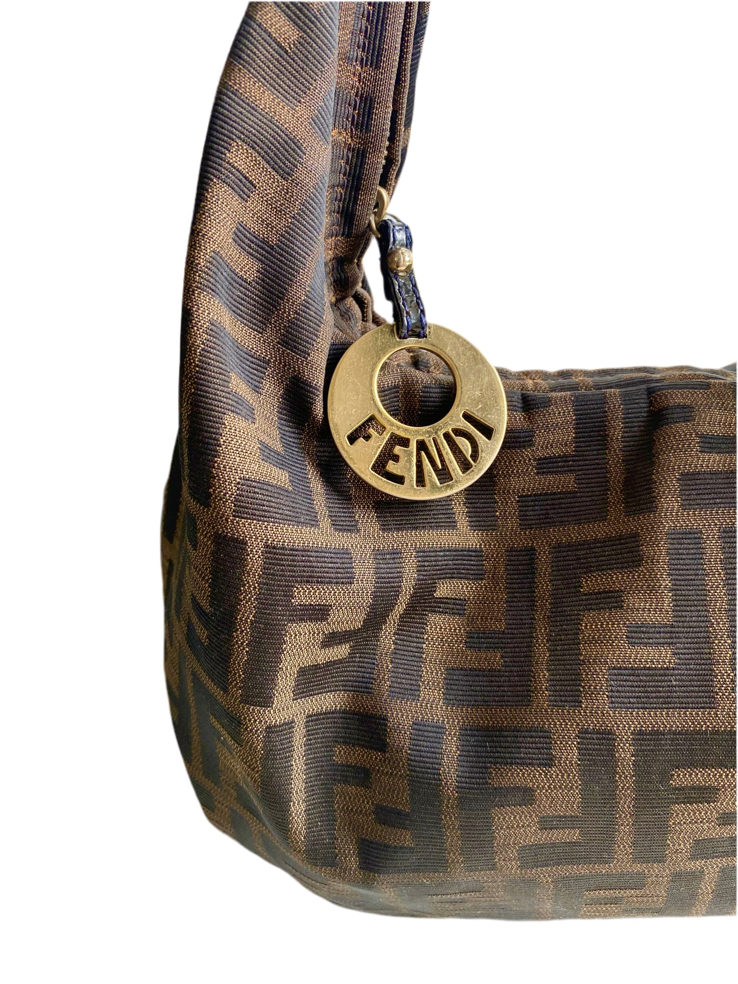 Fendi Zucchino Canvas Baguette Bag