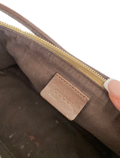 Gucci Classic Light Brown Monogram Pochette Bag