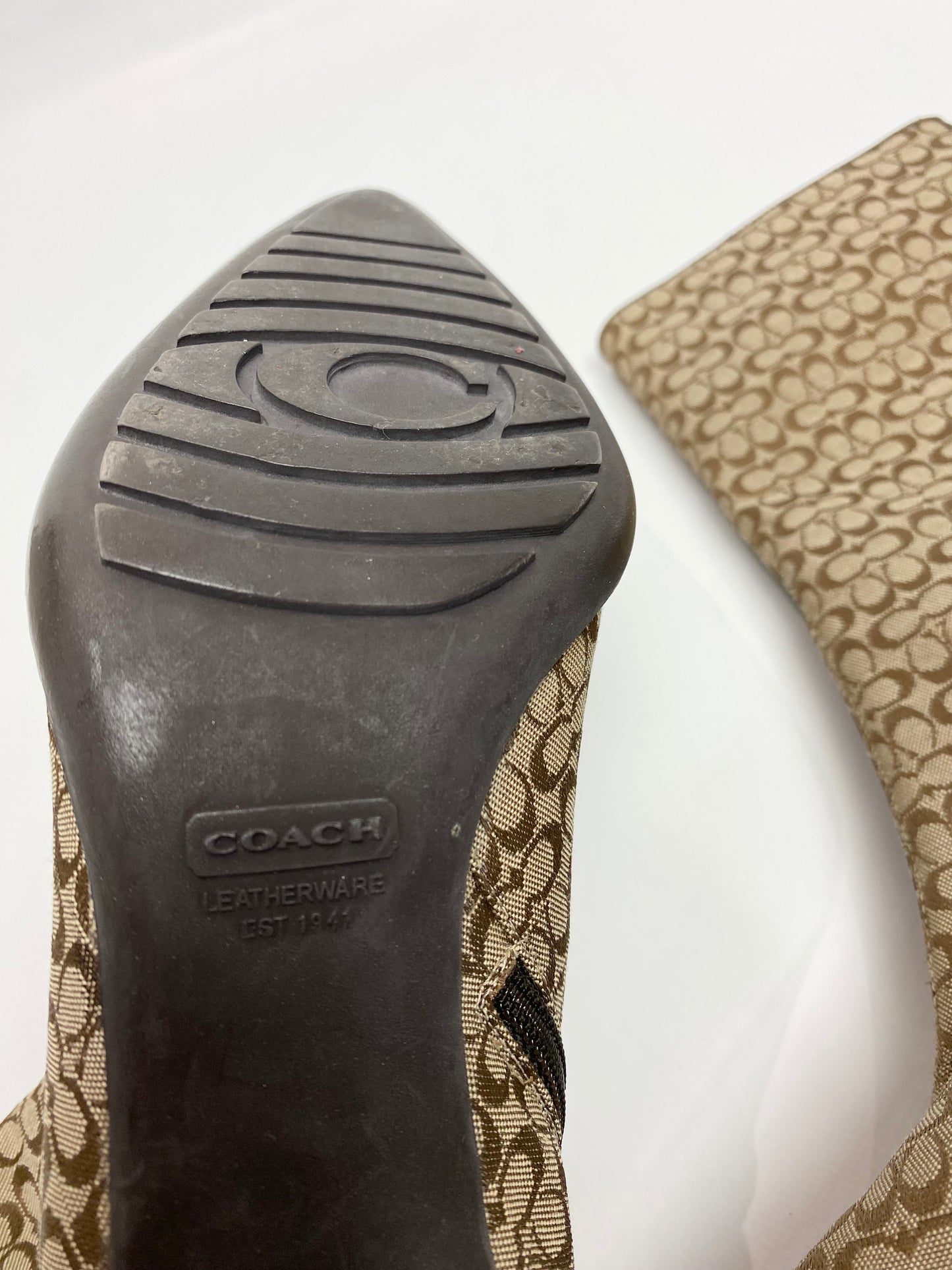 Coach Monogram Canvas Jeri Ankle Boots