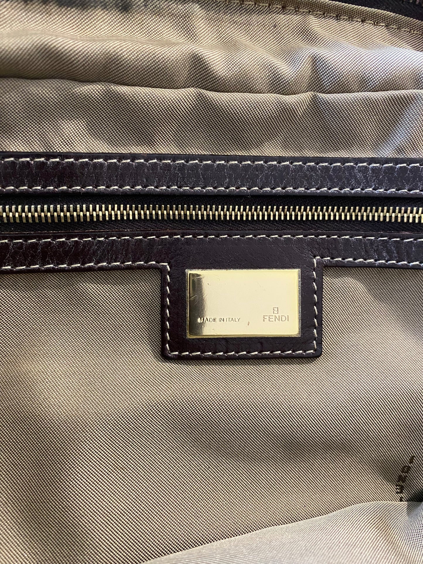 Fendi Zucchino Canvas Baguette Bag in Rose Pink