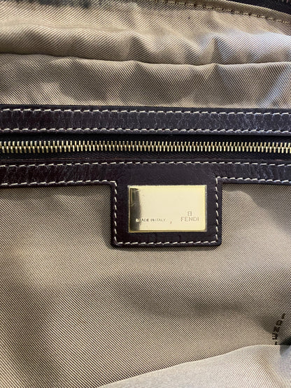 Fendi Zucchino Canvas Baguette Bag in Rose Pink