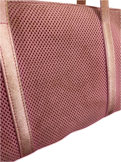 Miu Miu SS2000 Archive Metallic Pink Mesh Shoulder Bag