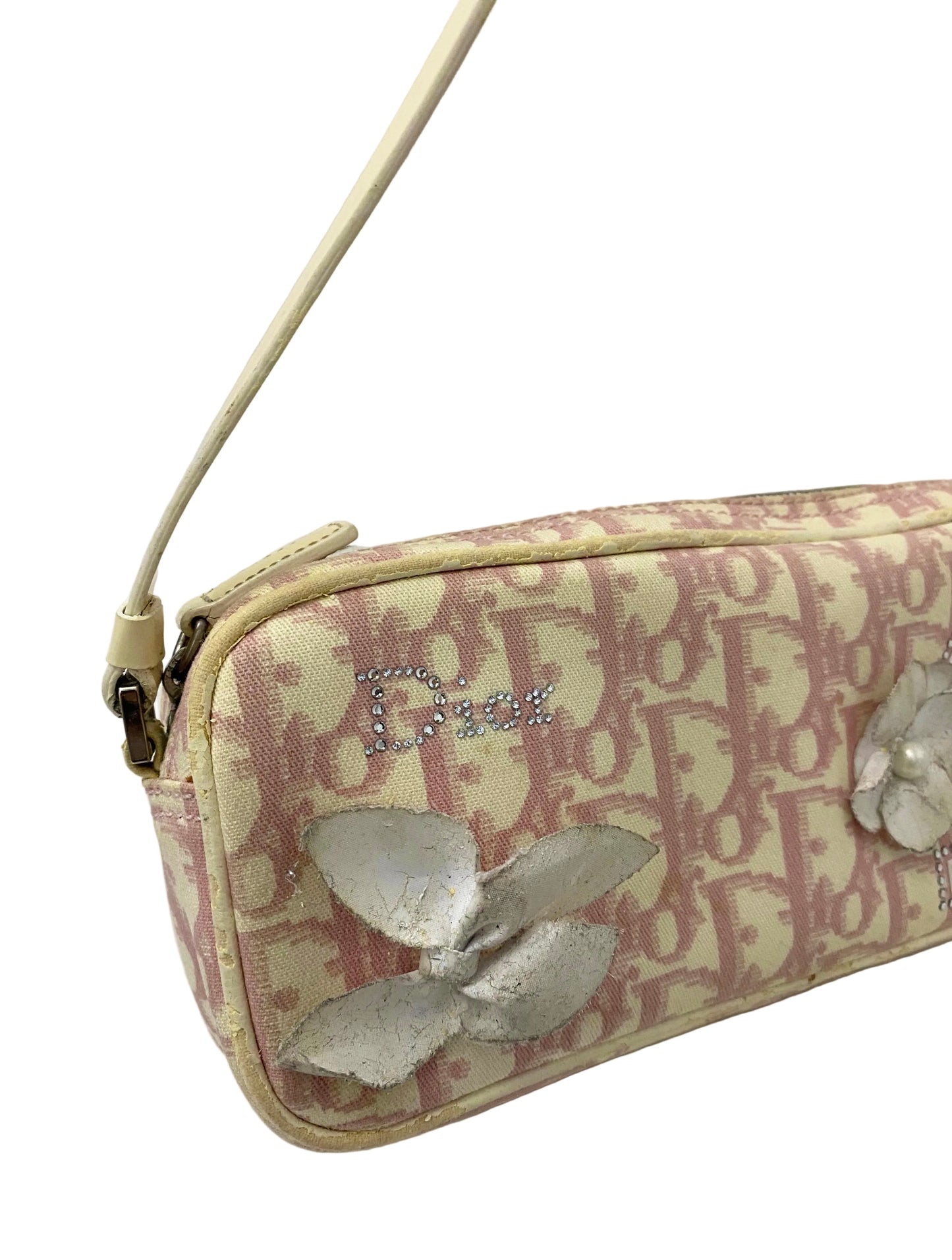 Dior Vintage Pink Monogram Shoulder Bag