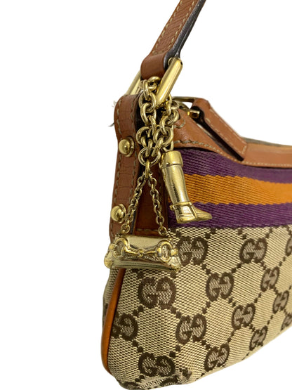 Gucci Brown Sherry Line Charm Mini Shoulder Bag