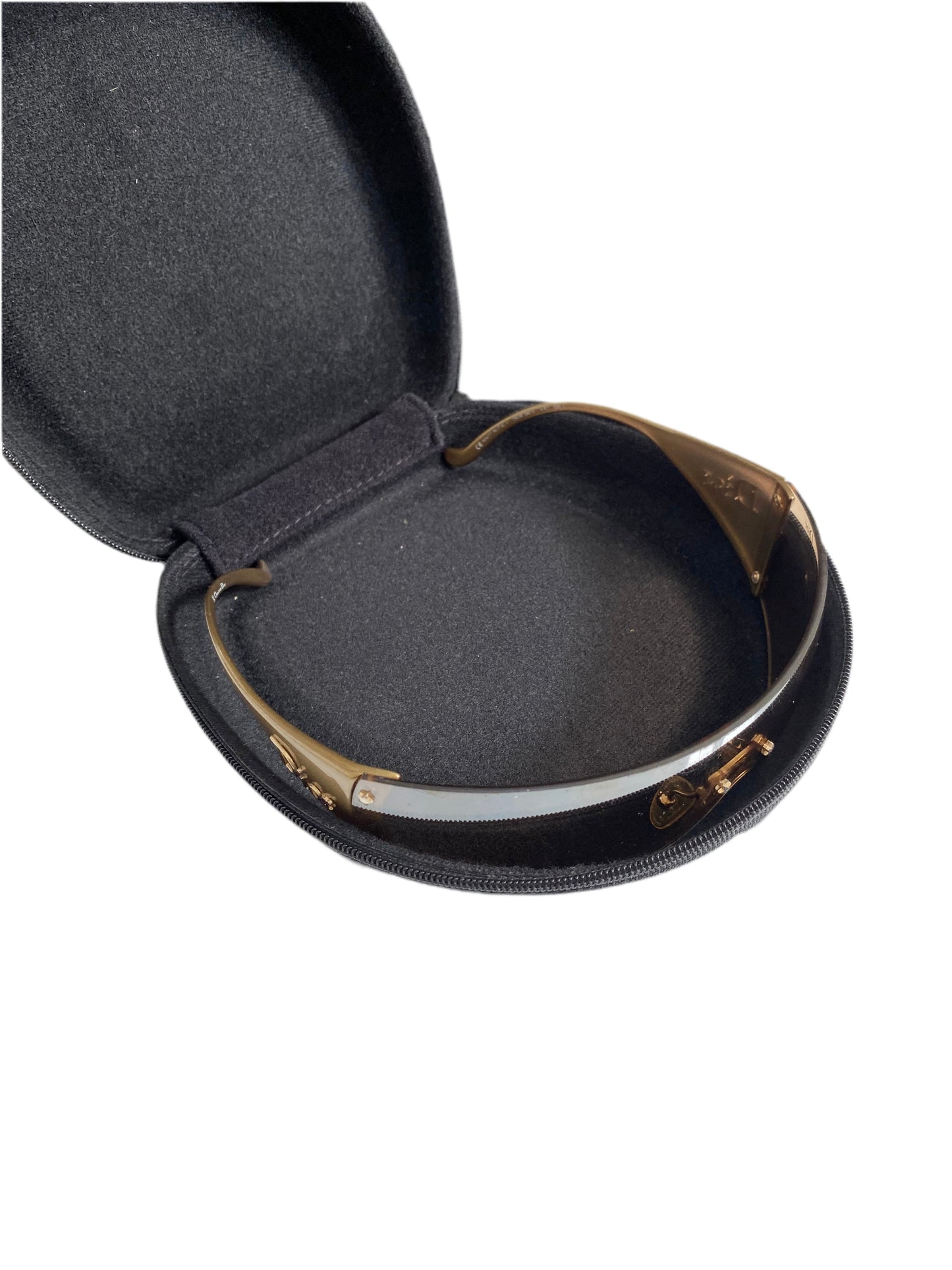 Dior Vintage Gold Ski 6 Wrap Around Sunglasses John Galliano