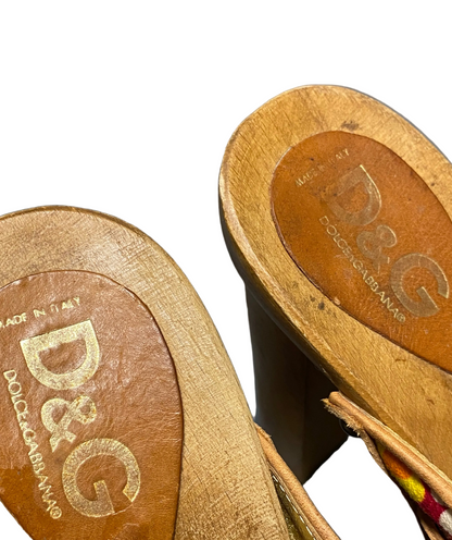 Dolce & Gabbana Floral Studded Clog Mules