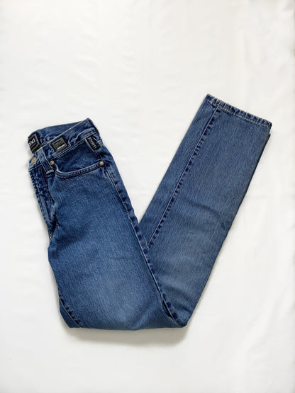 Versace Blue Denim High Rise Jeans