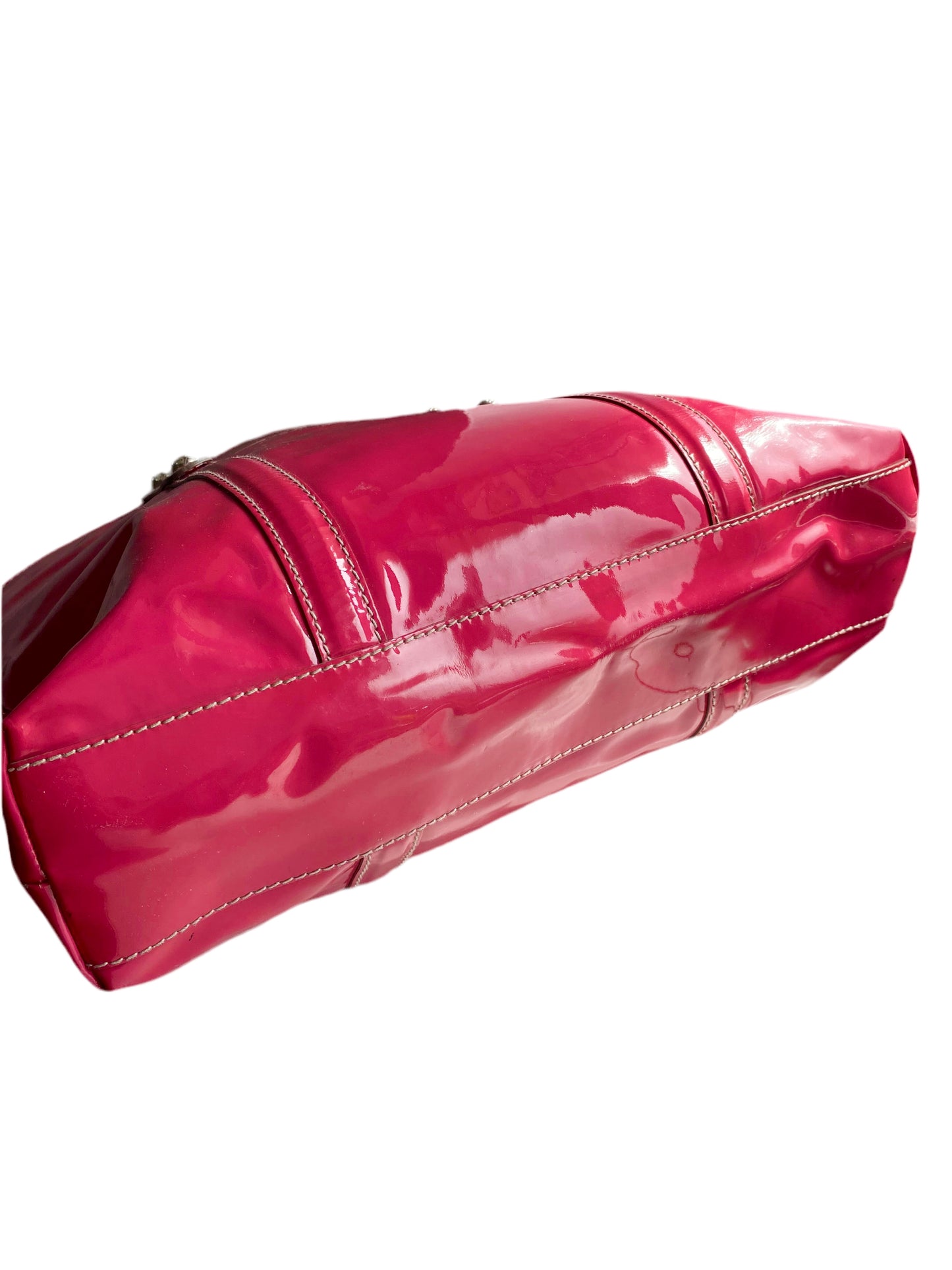Dolce & Gabbana Vintage Hot Pink Patent Leather Tote Bag