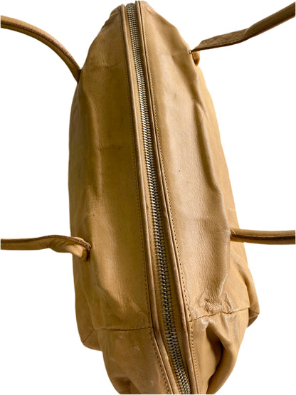 Miu Miu Camel Brown Calfskin Leather Shoulder Bag
