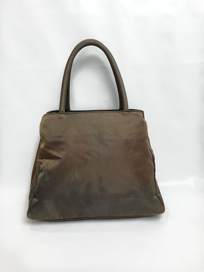 Prada Khaki Green Nylon Tote Bag