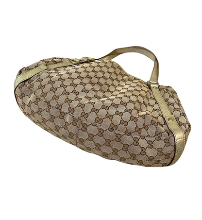 Gucci GG Canvas Brown Gold Abbey Tote Bag