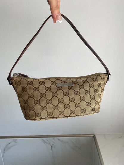 Gucci GG Canvas Pelham Studded Hobo Bag