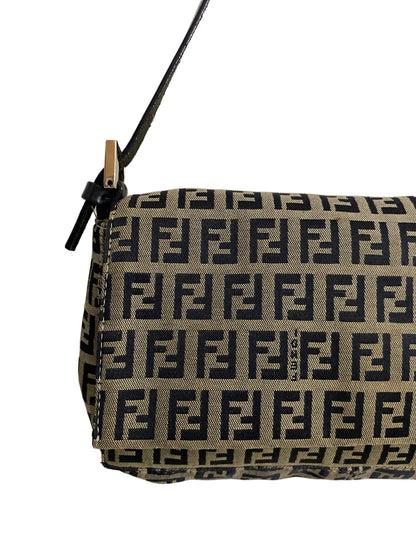 Fendi Vintage FF Zucchino Baguette Shoulder Bag