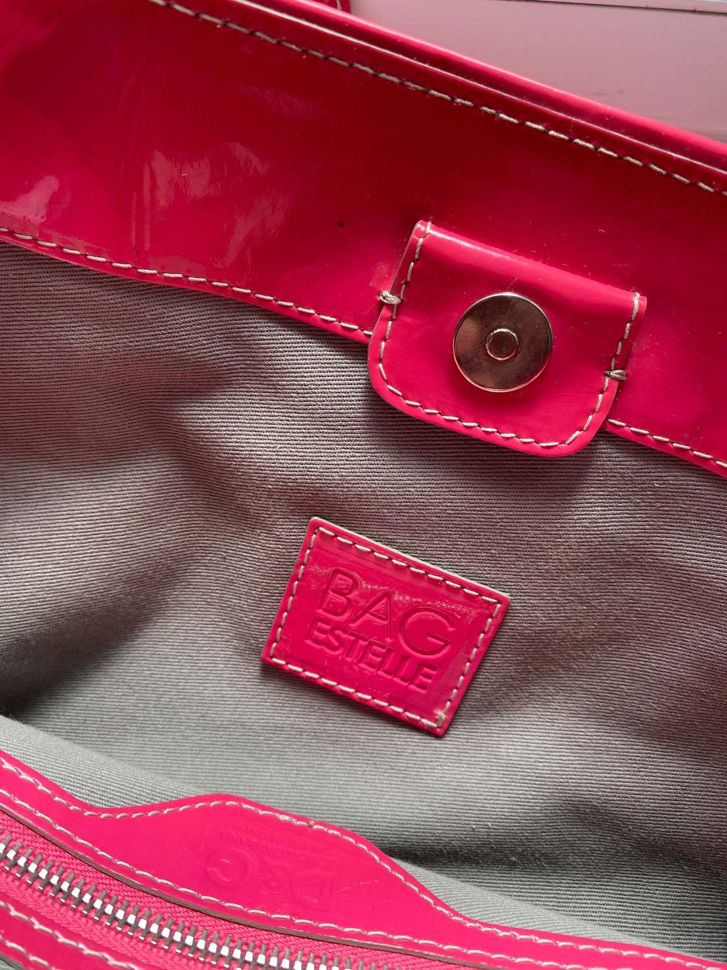 Dolce & Gabbana Vintage Hot Pink Patent Leather Tote Bag