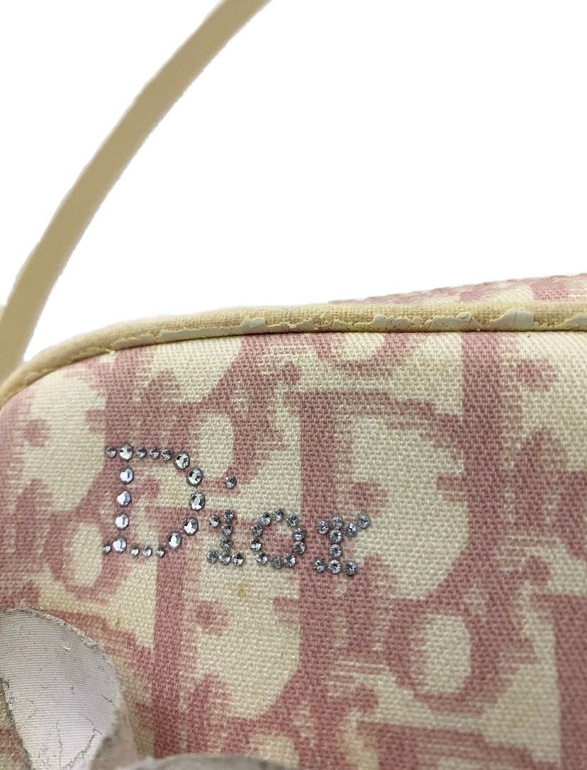 Dior Vintage Pink Monogram Shoulder Bag