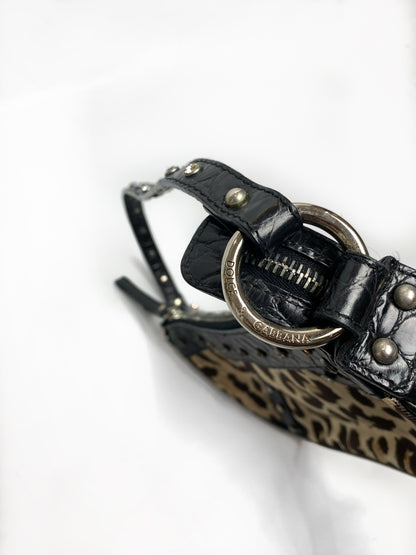 Dolce & Gabbana Swarovski Studded Leopard Print Bag