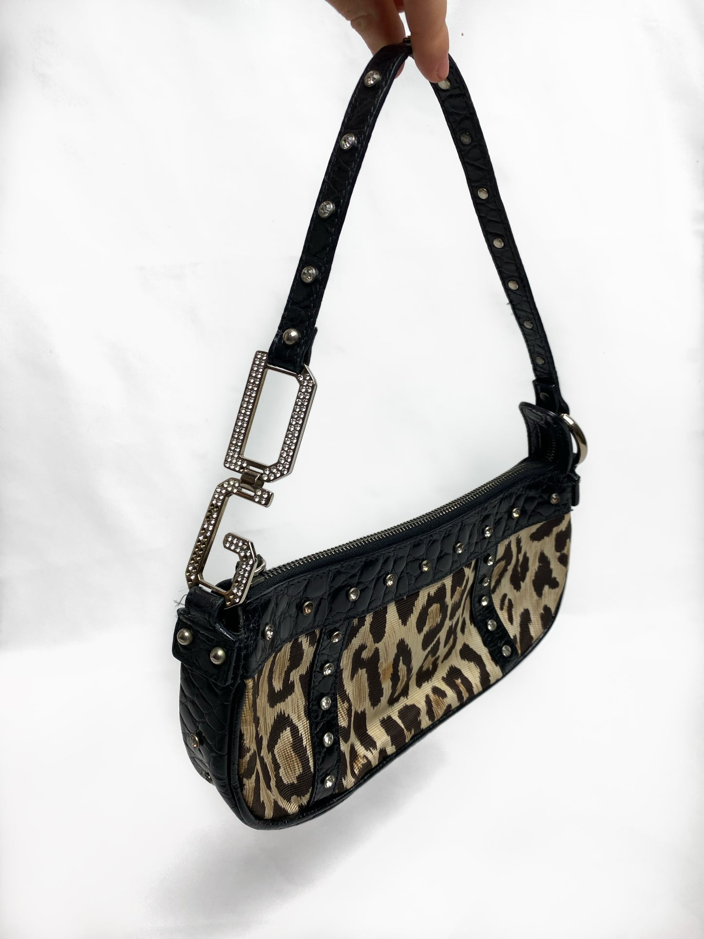 Dolce & Gabbana Swarovski Studded Leopard Print Bag