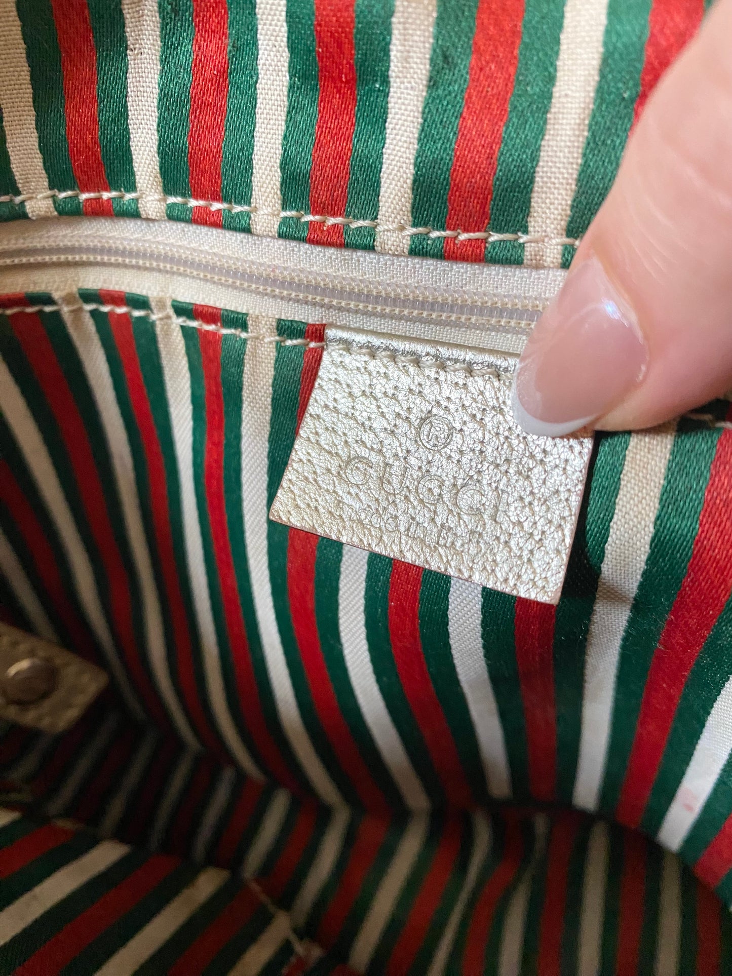 Gucci GG Canvas Brown Gold Abbey Tote Bag