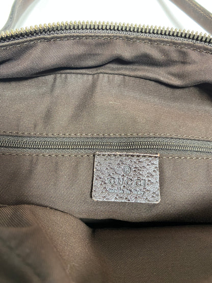 Gucci Brown Monogram Bow Sherry Line Princy Boston Meduim Bag