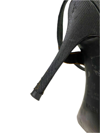 Fendi Leather Zucca Brown Heels