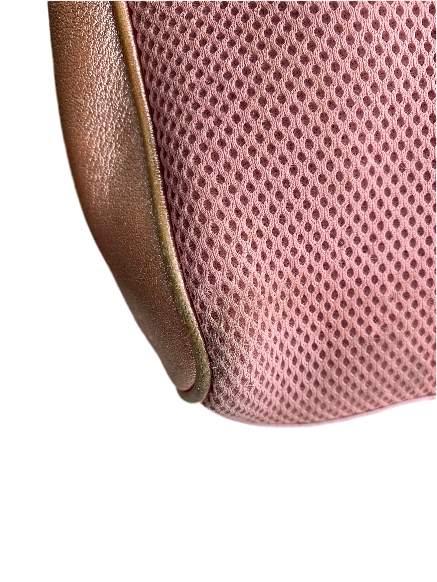 Miu Miu SS2000 Archive Metallic Pink Mesh Shoulder Bag