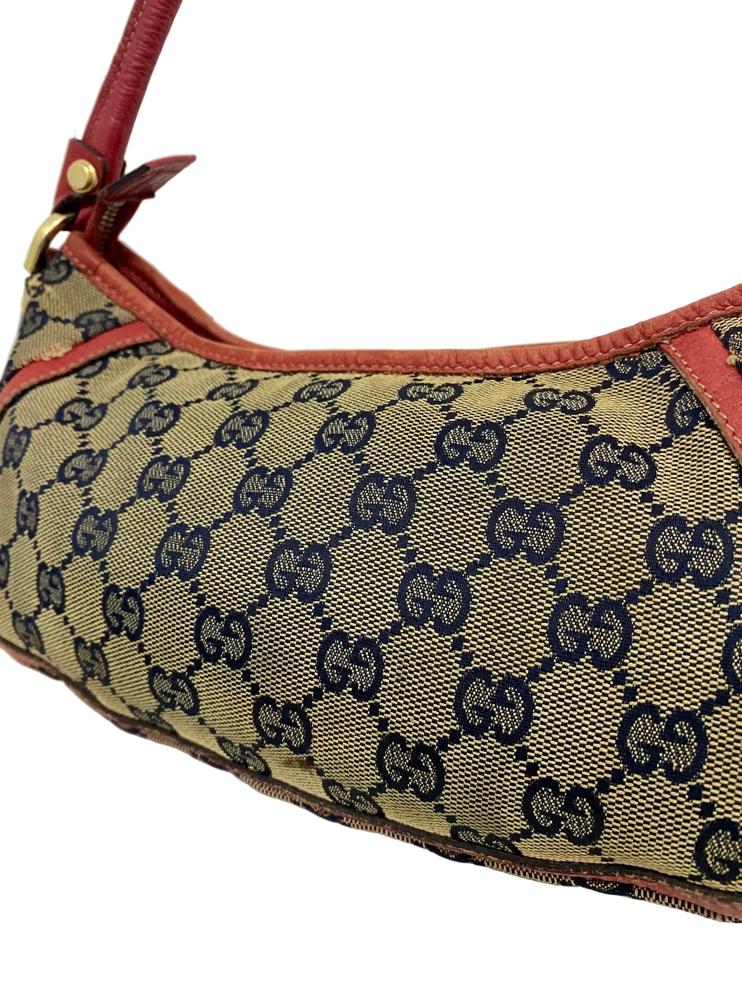 Gucci Abbey D-Ring Canvas Red Shoulder Bag