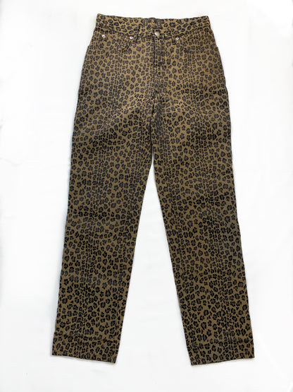 Fendi Brown Leopard Print Zucca FF Trousers
