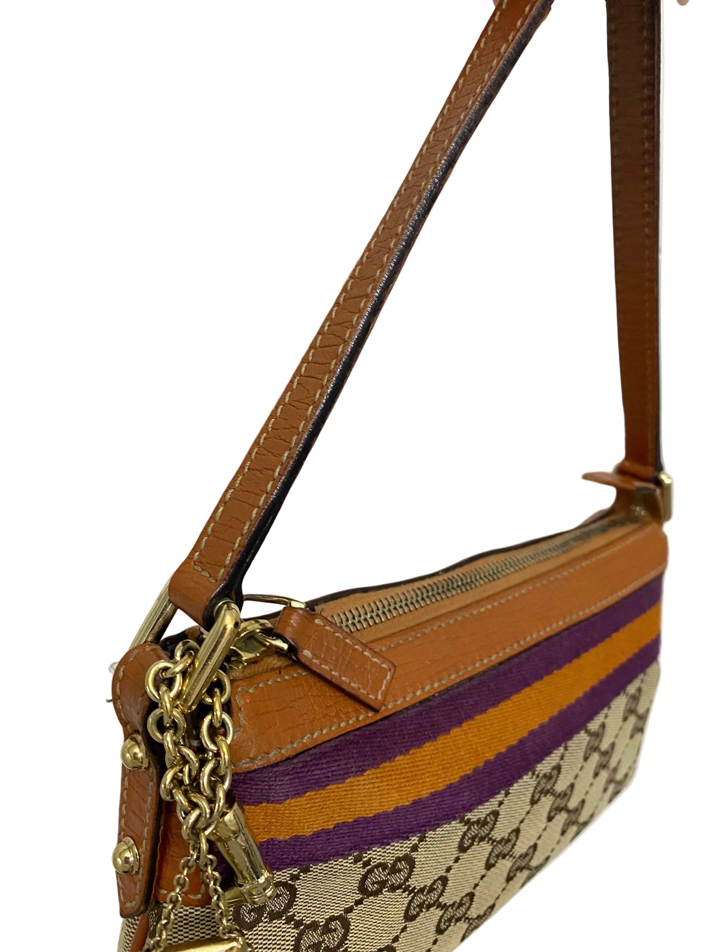 Gucci Brown Sherry Line Charm Mini Shoulder Bag