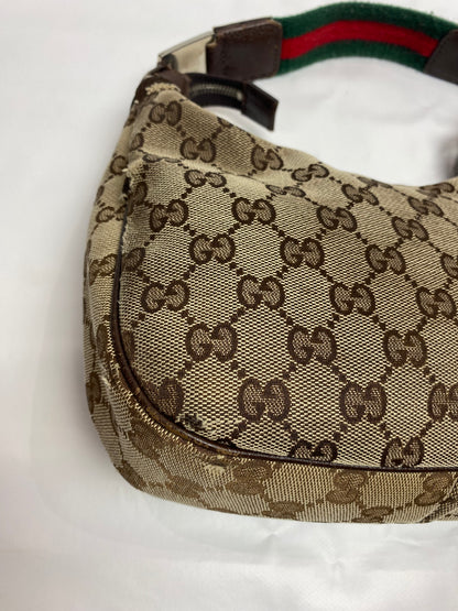 Gucci Brown Monogram Sherry Line Mini Hobo Bag