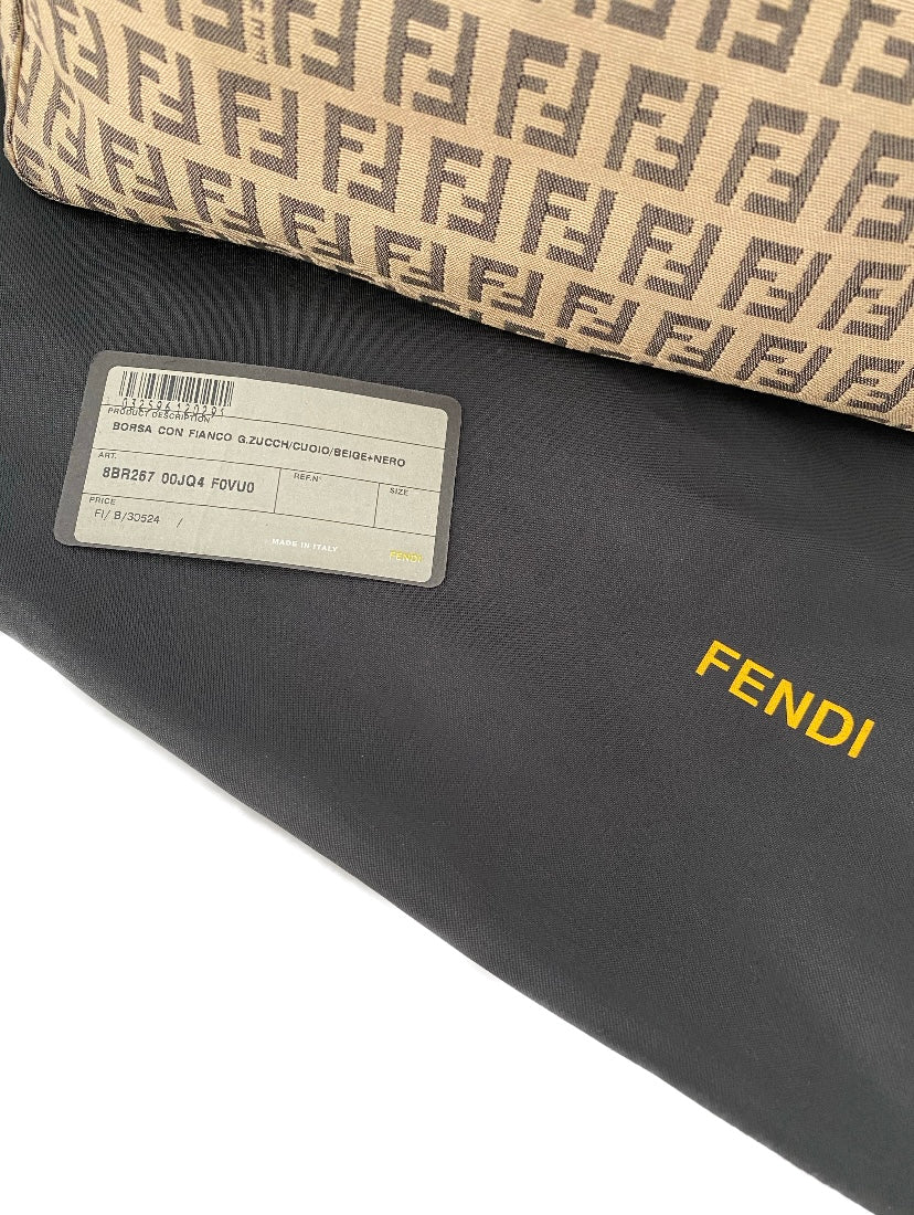 Fendi Brown Zuchinno Canvas Baguette bag