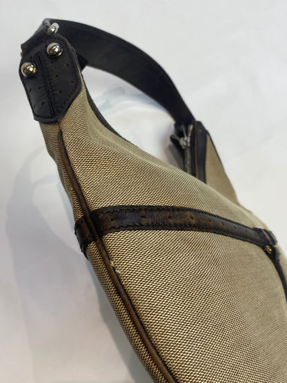 Gucci GG Reins Cream Canvas Sherry Line Shoulder Bag