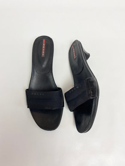 Prada Black Sport Kitten Heels