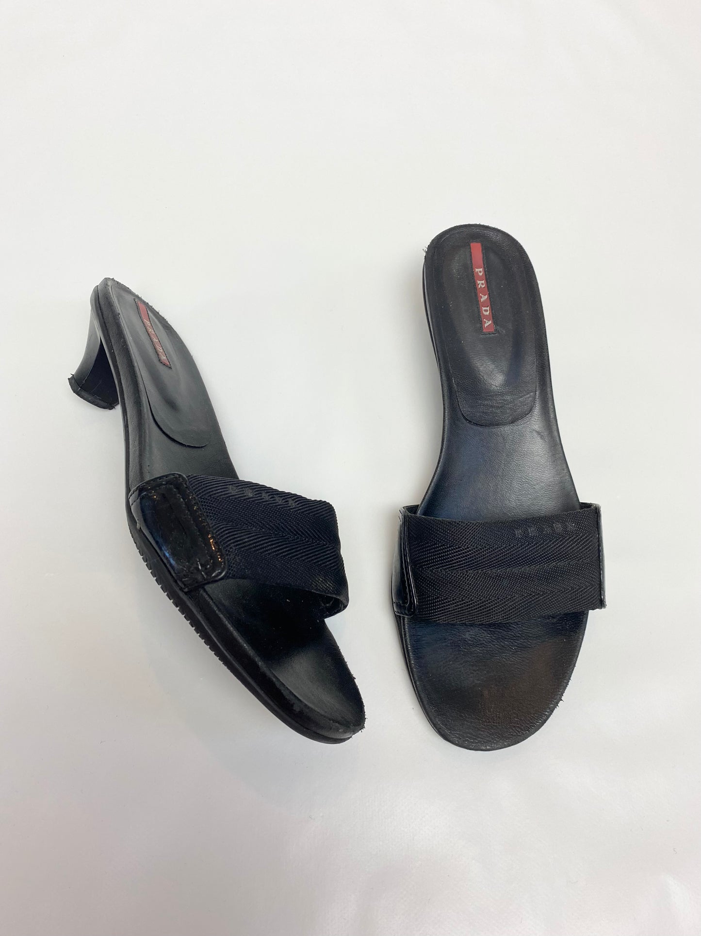 Prada Black Sport Kitten Heels