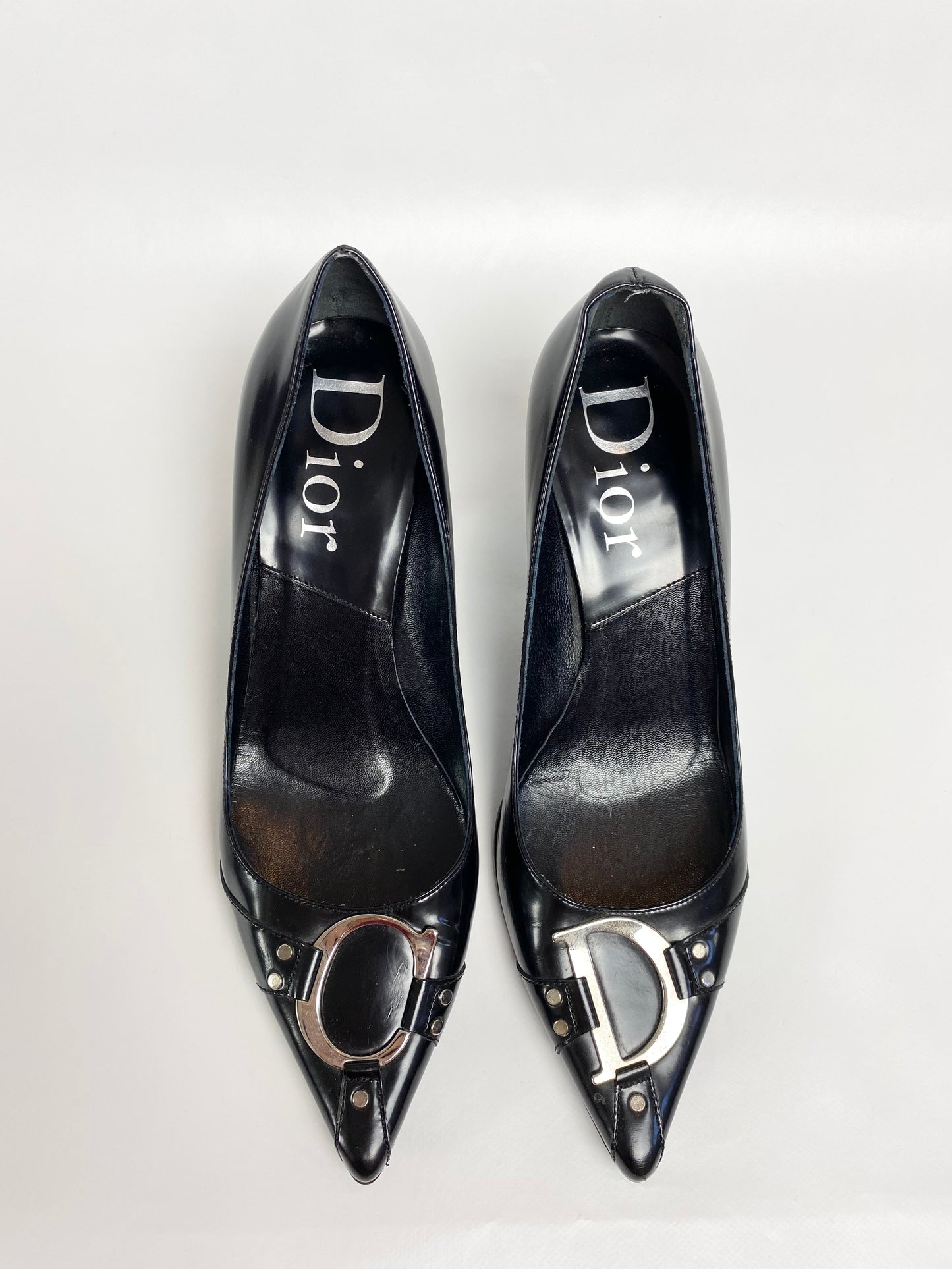 Schwarze spitze Pumps von Dior