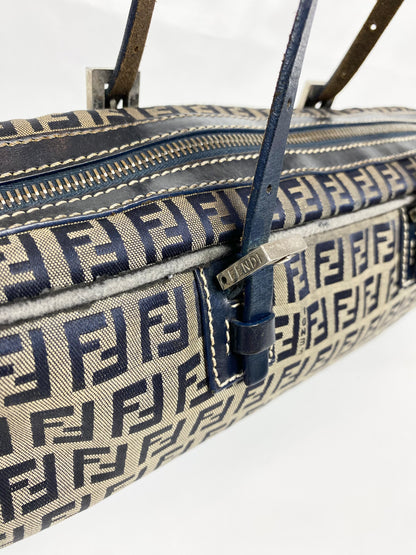 Fendi Zucchino Canvas Baguette Bag