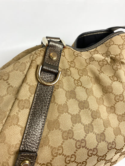 Gucci GG Canvas Brown Abbey Tote Bag